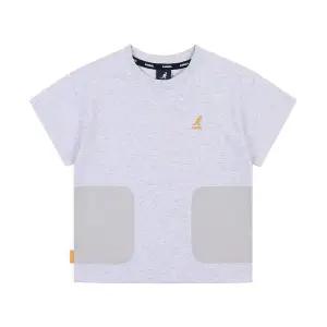 [캉골키즈](강남점)[강남]우븐 포켓 믹스 쿨맥스 티셔츠 RB 0108 멜란지 그레이