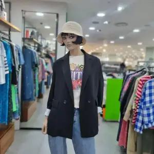 베네통/애플아울렛/소매 배색 더블 자켓/BAJKA2531