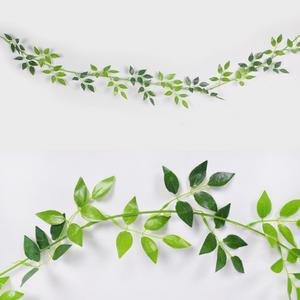 가랜드 생일 파티 현수막 유칼립투스 나뭇잎 타원잎 1.8m 촬영소품 백일상 인테리어