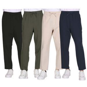 게스 남성 린넨 바지 데일리 레귤러핏 캐주얼 밴딩 팬츠 베이직 봄 여름 코디 마바지