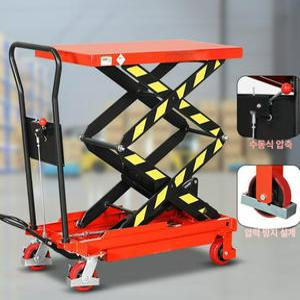 유압 리프트 테이블 카트 이동식 운반 대차 수레 소형 수동 쌍용리프트 접이식 미니 작업대