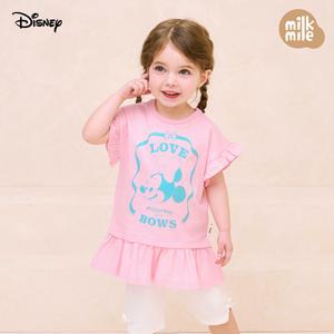 [밀크마일] [디즈니]베이비 미니마우스 리본프릴티셔츠