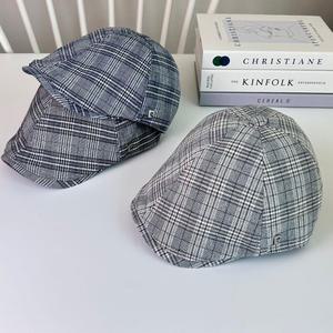 피에르가르뎅 봄 여름 중년남성 체크 헌팅캡 도리우찌 어르신모자 신사 할아버지 HTCS-2502