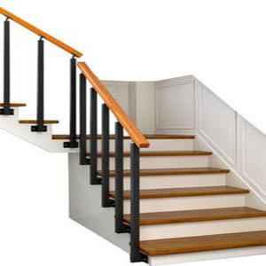 나무 계단 난간 손잡이 핸드레일 난간대 안전바 복도 2층 복층 테라스 원목 기둥 실내