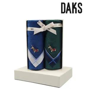 [롯데백화점]닥스 닥스훈트 자수 남성 손수건 2매 세트 DEO2106