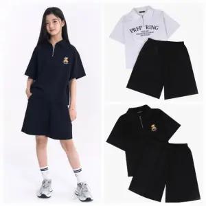 sh06 반팔 카라 반집업 박시 세트 TGMS25304 (32955738)