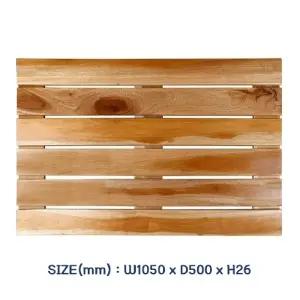 욕실용 원목 발판-특대 약105x50cm/화장실/깔판/마루/매트/베란다/발판/욕실/발/판/현관/받침/변기/안전