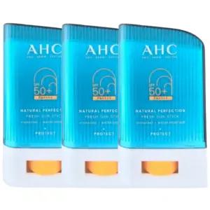 AHC 내추럴 퍼펙션 프레쉬 선스틱 22g x 3개 워터프루프 백탁없는 스틱썬크림