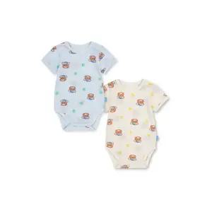 [롯데백화점]탑텐키즈 공용) 유아 버비 코튼 메쉬 반소매 바디수트 (2PACK) MKF5UI3306