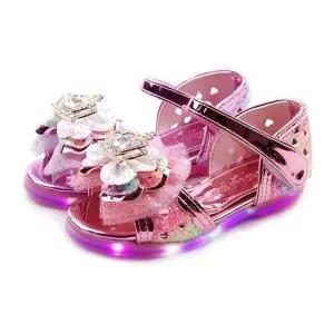 풋풋 크라운 LED 구두샌들 여아 라이팅신발