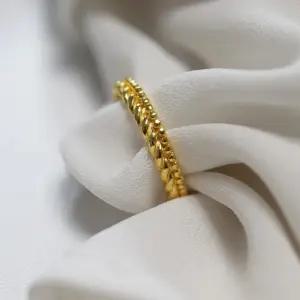 [가앤] 24k순금 클래식 구슬 볼 꼬임 체인 반지 1.875g