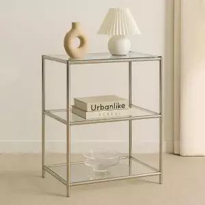 [아트박스]/가구느낌 잼 모듈선반 3단 협탁 모던 강화유리 수납장 450x290