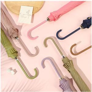 J2K 솔리드 장우산 파스텔 16살대 자동 경량 대형 빅사이즈