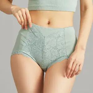 [5매입] 키퍼 뱃살보정 하이웨이스트 면스판 레이스팬티 [마지막 수량 한정판매]