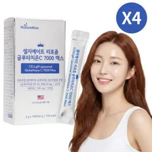 [스틱가루형] 리포좀 글루타치온 셀지에이트 비타민C 7000 맥스 14포, 4개
