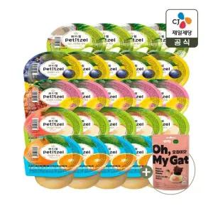 쁘띠첼 푸딩과일젤리210g x24(밀감5+복숭아5+파인애플5+포도5+그린애플4)+젤리복숭아40g 1개 증정