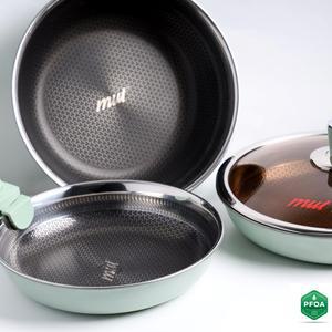 무츠 세라믹코팅 304 스텐팬 후라이팬 세트 26cm 28cm 28cm궁중팬