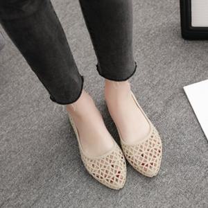 여성 아쿠아 젤리슈즈 젤리샌들 플랫 부드러운 신발 3color