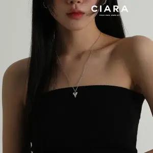 [하프클럽/]CIARA mono 14K Albany 시크하트 심플 목걸이(GoldPlated)