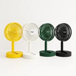 [몬스터엑센]1+1 윈디제로2 접이식 무선 탁상용 선풍기 캠핑 미니 무소음 서큘레이터