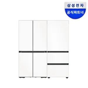 삼성 비스포크 냉장고 김치냉장고 키친핏Max 1등급 RM70F64R1X+RQ33DB74C1AP 새틴화이트