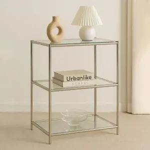 아트박스/가구느낌 잼 모듈선반 3단 협탁 모던 유리 수납장 450x290