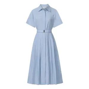 [롯데백화점]포커스 셔츠 핏 플리츠 롱 원피스 PBINF5M1OP4041