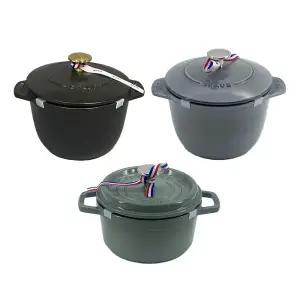 스타우브 B품 라이스 꼬꼬떼 16cm 블랙 그레이 인덕션 무쇠 주물냄비