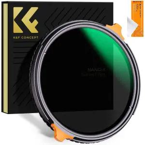KnF Concept 77mm NANO-X 가변 ND4-64 + CPL 2-in-1 필터 X 크로스 방지 (융포함) (캡옵션) 8K AGC Glass