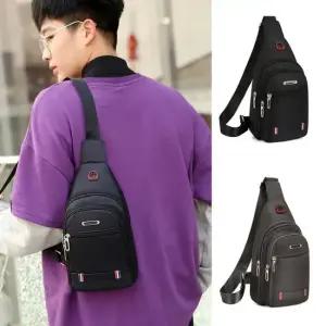 2단 수납 캐주얼 슬링백 BYG107 남녀공용 생활방수 방수가방 길이조절백 가벼운슬링백