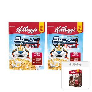 켈로그 콘푸로스트 라이트 530g, 2개 + 증정(첵스초코 쿠키앤크림 120g, 1개)