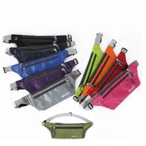 심플 칼라 방수 힙색 슬링백 웨이스트 백 겸용 휴대폰 소형 마라톤 허리쌕 허리 3지퍼