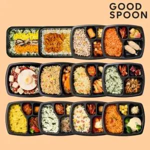 굿스푼 맛있는 저당+다이어트 식단 도시락 12팩 12종)