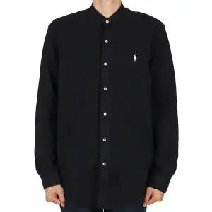 폴로랄프로렌 25FW 남성 포니 로고 코튼 셔츠 블랙 710742468 001