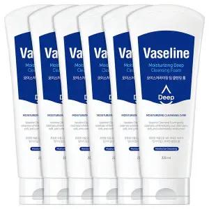 [C2Y]바세린 모이스처라이징 딥 클렌징 폼 220ml 대용량 6개