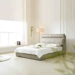 국내제작 슬립앤홈 쿠션 헤드 침대 프레임 PU가죽/빈센트 패브릭 SS Q K LK