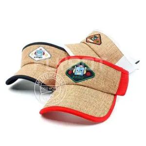 로봇 썬 캡 유아 밀짚 어린이 햇빛 차단 모자/키즈 초등 여아 여름 선 바이저 아동용 유아동 주니어 초등생