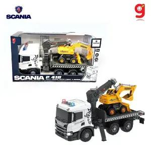 스카니아 트레일러+포크레인