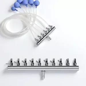 고품질 대용량 브로와 10구 에어 분배기 어항 기포기 에어스톤 콩돌 (WFJYNV5)