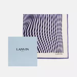 (랑방) 스트라이프 실크 스퀘어 스카프(6L9090)