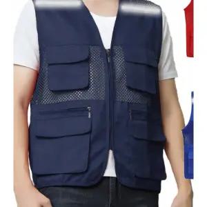낚시 재고 용 여름 조끼 복 안전 메쉬 작업 망사 현장