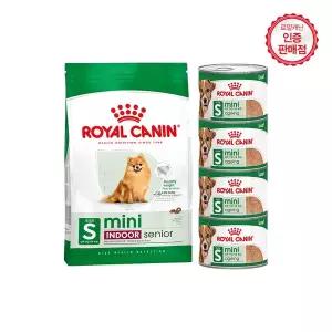 [로얄캐닌]강아지사료 미니 인도어 시니어 혼식패키지 3kg +4P