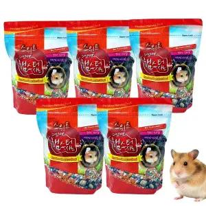[애니몰파크]스위트 프리미엄 햄스터 사료 700g 5개 먹이 간식