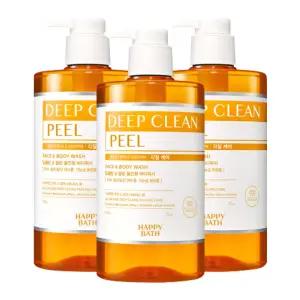 해피바스 딥클린 아하바하 각질케어 바디워시 900g 3개