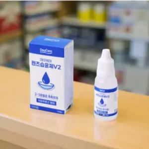 렌즈 인공 눈물 콘텍트 렌즈습윤제 식염수 윤활보습제 세정액 3개