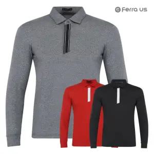 페라어스 CTF3MY2073 남성 니트 배색 골프 긴팔 셔츠/국내산/카라/티셔츠/카라티/무지/긴팔티/환절기