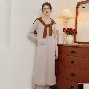 [ENC] 단추포인트 니트원피스 (ENOK13992O)