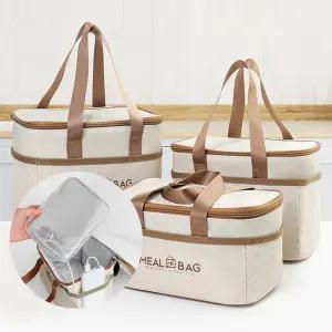 USB 발열판 내장 보온보냉 도시락 가방 런치 쿨러백 파우치