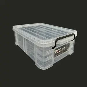 신한리빙 레오박스 220 (22L) (4개입) 수납 정리함 투명박스 리빙박스