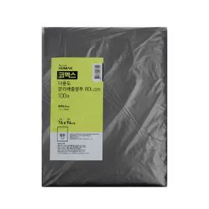 코멕스 분리수거봉투 평판 검정 80L 100매